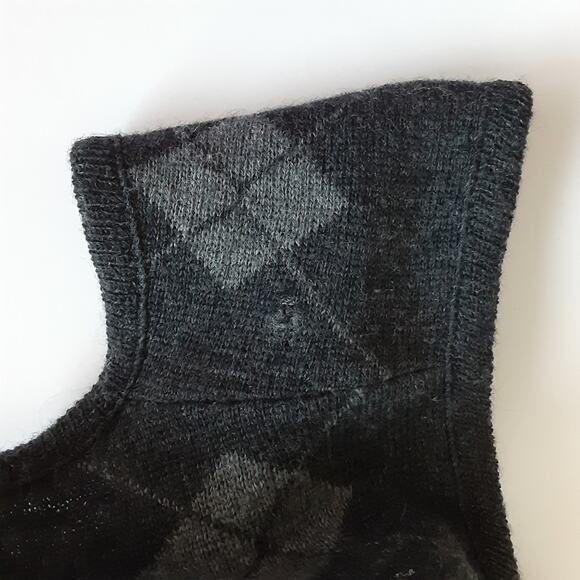 Vintage Pendleton Argyle Sweater Vest Dark Gray Womens S Petite Dark Academia - Picture 8 of 15